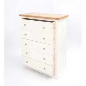 Castelli 5 Drawer Chest of Drawers Chrome Knob