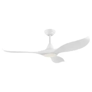 Remote Control Ceiling Fan & Light Matt White Abs Plastic 15W Built in LED