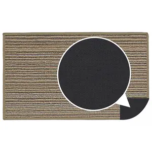 JVL Arona Machine Washable Latex Backed Doormat, 50x80cm, Beige