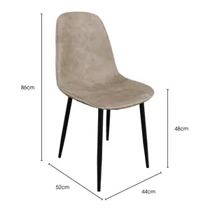 Simone Upholstered Dining Chair Fawn