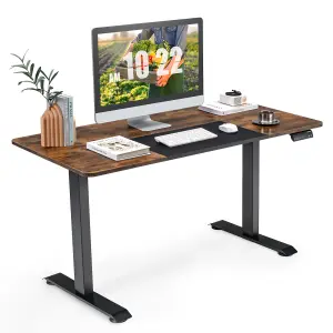 Costway Electric Standing Desk Stand-up Ergonomic Computer Workstation w/ Smart Controller