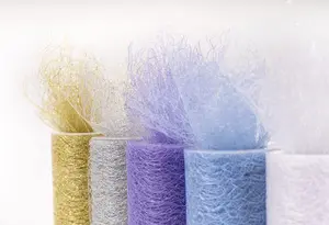 Trim: Mesh Tulle: 10m x 15cm: Metallic and Gold