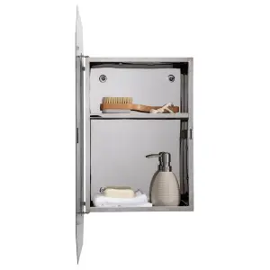 Croydex Single Bathroom Wall cabinet With Mirrored door (H)600mm (W)450mm