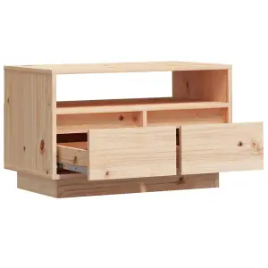 Berkfield TV Cabinet 60x35x37 cm Solid Wood Pine