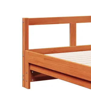 Berkfield Daybed without Mattress Wax Brown 80x200 cm Solid Wood Pine