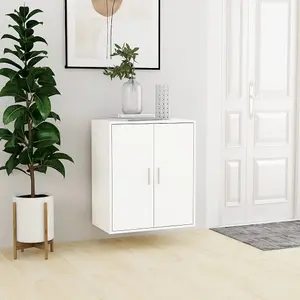 Berkfield Shoe Cabinet White 60x35x70 cm Engineered Wood