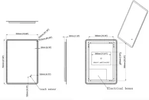 Keenware Polaris Slimline LED Bathroom Mirror 700x500mm