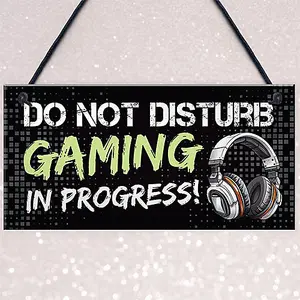 Red Ocean Gaming Sign Do Not Disturb Funny Gamer Gift For Son Brother Boys Bedroom Sign Novelty Christmas Birthday Gifts For Son