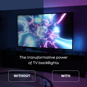 ValueLights Smart RGBIC Wi-Fi TV Backlight Home Cinema Kit with App Control and Music Sync Strip Light