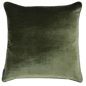 Paoletti Luxe Velvet Piped Polyester Filled Cushion