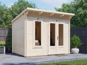 Dunster House Log Cabin Garden Office 3m x 2.5m Summerhouse Terminator 45mm Walls