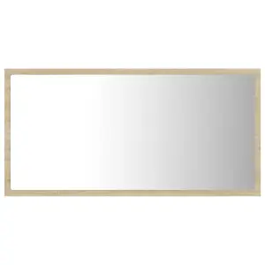 Berkfield LED Bathroom Mirror Sonoma Oak 80x8.5x37 cm Engineered Wood