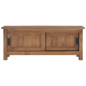 Berkfield TV Cabinet 90x30x35 cm Solid Teak Wood