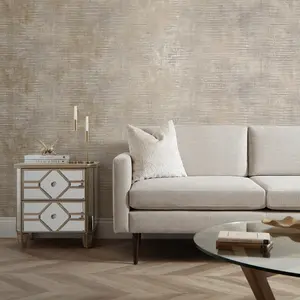 Midtown Stripe Wallpaper In Cream