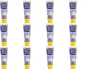 Everbuild Bath and Kitchen Acrylic Sealant, White, 200 ml (Pack of 12)