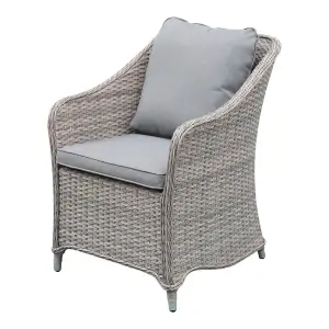 GoodHome Hamilton Steeple grey Rattan effect 2 seater Bistro set