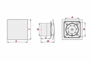 Stainless Steel Bathroom Extractor Fan 100mm with Timer Sensor