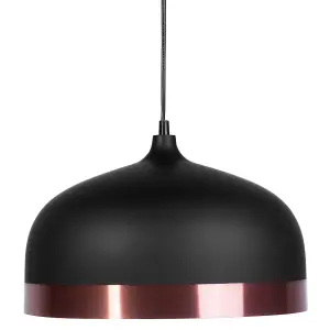 Metal Pendant Lamp Black PARINA