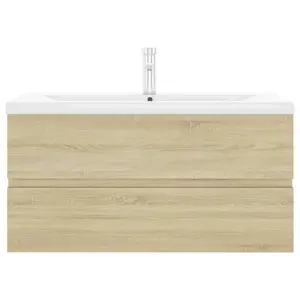 Audreigh 100mm Wall Hung Single Vanity Sonoma Oak