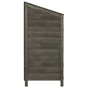 Berkfield Garden Shed Anthracite 102x52x112 cm Solid Wood Fir