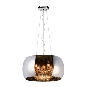 Lucide Pearl Modern Pendant Light 50cm - 6xG9 - Chrome