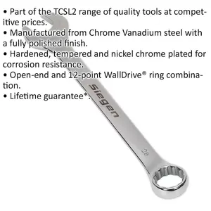 28mm Hardened Steel Combination Spanner - Durable Chrome Vanadium Wrench