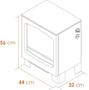 Acantha Lunar Electric Stove in Grey