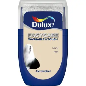 Dulux Easycare Washable & Tough Ivory Matt Wall & ceiling Emulsion paint, 30ml Tester pot