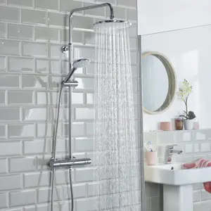 Bristan Divine Gloss Chrome effect Rear fed Thermostatic Mixer Multi head shower