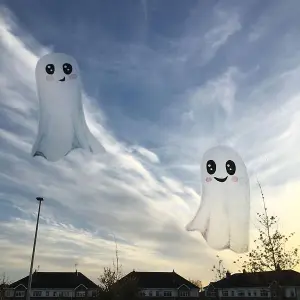 Cute White Ghosts Window Sticker Pack