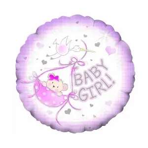 Star Baby Girl Foil Balloon Pink (One Size)