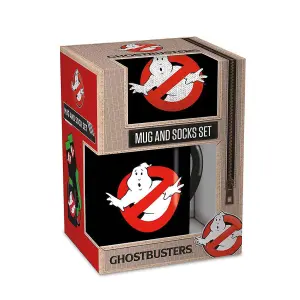 Ghostbusters No Ghost Mug and Sock Set Black/Green/Red (One Size)