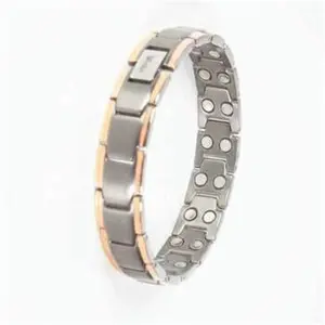 Easylife Titanium Magnetic Bracelet In Grey