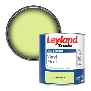 Leyland Trade Vinyl Matt Walls & Ceilings Emulsion Paint (S 0540-G50Y) 2.5L