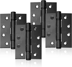 4Inch Ball Bearing Fire Door Hinge (100mm x 75mm) - Internal Doors (Black)