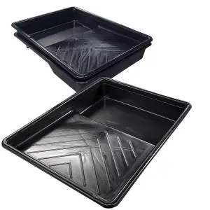 Plastic Paint Tray 9" Painting Tray Durable Decorating Roller Tray Ideal For Trade & DIY Rollers Up To 9" Wide - Pack of 3