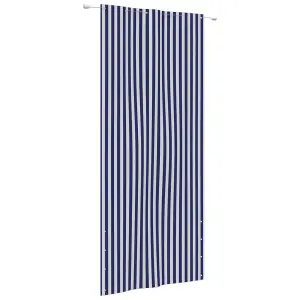 Berkfield Balcony Screen Blue and White 120x240 cm Oxford Fabric