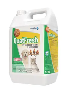 Qfresh Dog Kennel Disinfectant, Pet Safe Disinfectant & Deodouriser 1 x 5 Litres