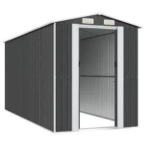 Berkfield Garden Shed Anthracite 192x440x223 cm Galvanised Steel