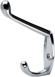 Dzina Hat and Coat Hooks Chrome Plated Pack of 10