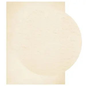 Rug HUARTE Short Pile Soft and Washable Cream 120x170 cm