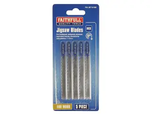 Faithfull  Laminate/Wood Jigsaw Blades Pack of 5 T101BR FAIJBT101BR