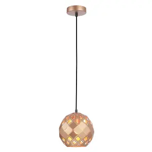 Luminosa Paulela Modern 1 Light Dome Pendant Ceiling Light, E27