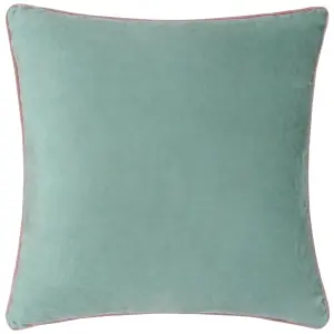 Paoletti Meridian Velvet Piped Feather Filled Cushion