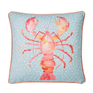 Lobster Outdoor/Indoor Water & UV Resistant Filled Cushion