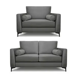 Modern Home Zara 2 Seater and Lovechair Set Steel