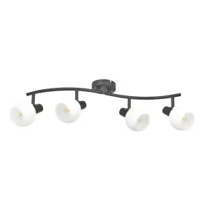 Naomi Matt Black 4 Light Spotlight bar