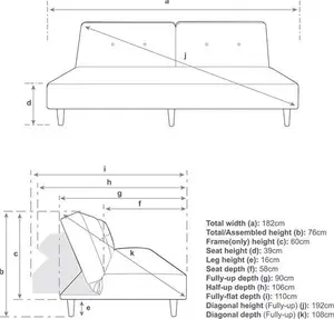 John Lewis ANYDAY Clapton Fixed Back Sofa Bed, Light Leg