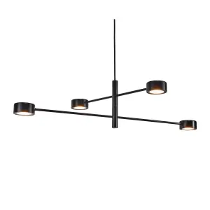 Nordlux Clyde Indoor Living Dining Metal Pendant Ceiling Light in Black (Diam) 8.5cm