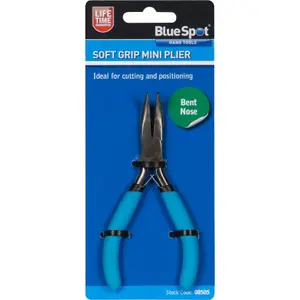 BlueSpot Jewellery Making Mini Pliers Extra Long Bent Nose Side End Cutter Tools